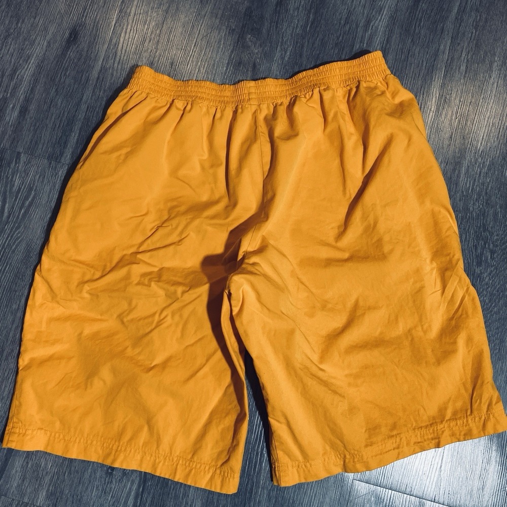 Neiman Marcus Orange Cotton Pull On Shorts Mens Large Lounge Beach Summer Resort